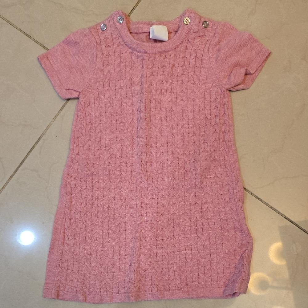 H&M Pink Cable Knit Short Sleeve Tee